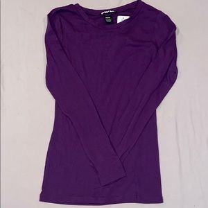 Long sleeve, Purple shirt.